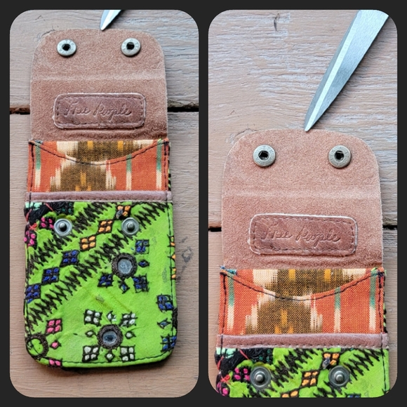 🌎👽 Free People Boho Embroidered Repurposed vtg banjara hippie Wallet card case - Picture 3 of 16